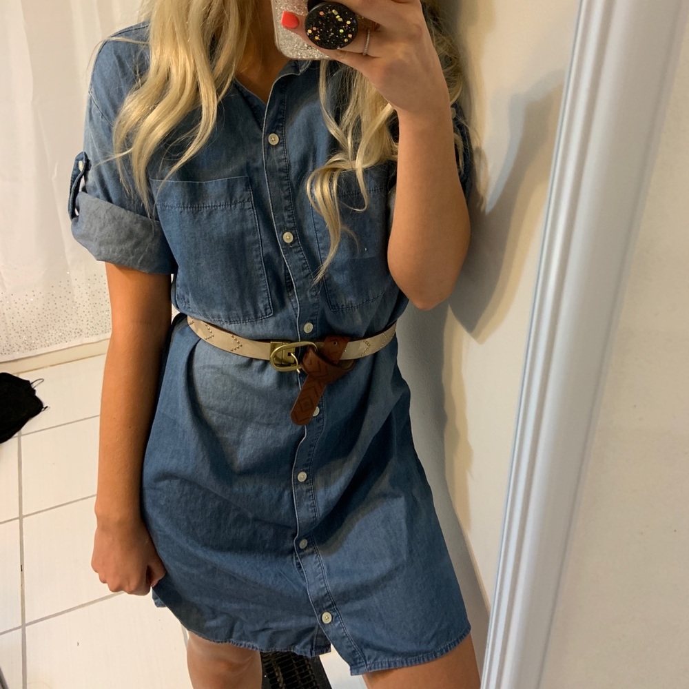 Michael Kors denim shirt dress
